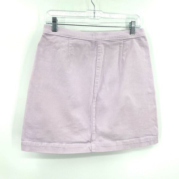 J. CREW Jeans Lavender Purple Denim Y2K Straight A-Line Mini Skirt Size 27 - Picture 2 of 4